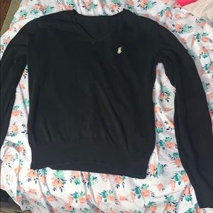 a polo sweater